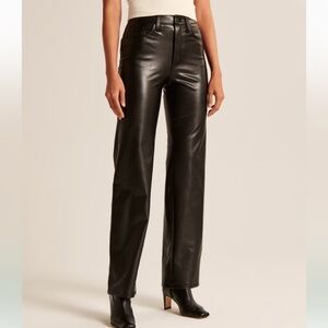 NWOT Abercrombie & Fitch Vegan Leather 90s Relaxed Pant